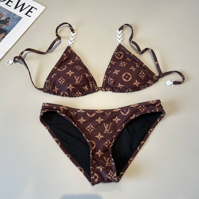 Lv Louis Vuitton bikini top is super cool! It is sold simultaneously in all majo