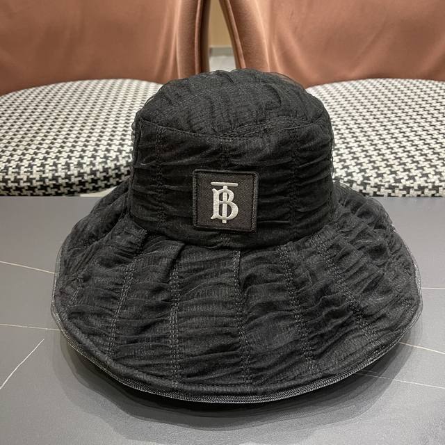 Burberry Burberry new fisherman hat women's spring and summer thin large brim an
