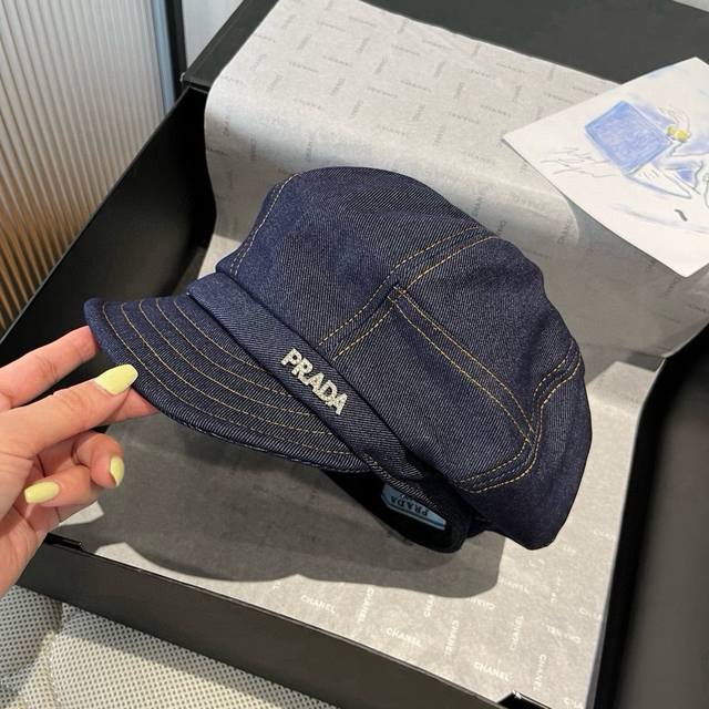 Prada new duckbill military cap, high-end custom made, head circumference 57cm D