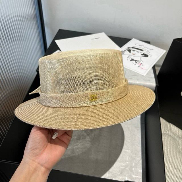 Chanel linen hat, haute couture, head circumference 57cm DDD