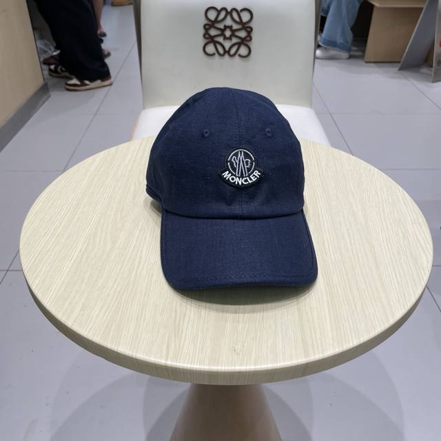 Moncler's new baseball cap, linen material fashion street style single product,