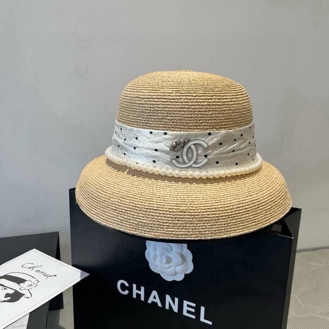 Chanel Chanel new hat, original small basin hat, straw hat, head circumference 5