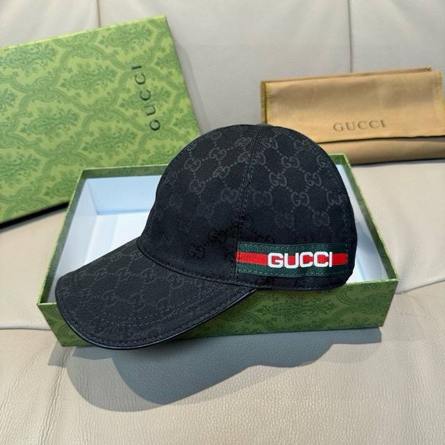 comes with a box bag, Gucci spring/summer new original baseball cap, logo ribbo
