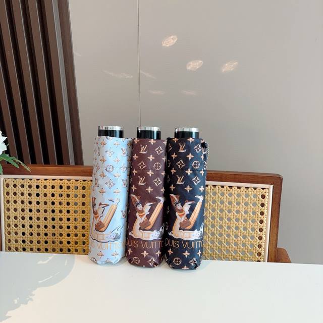 Louis Vuitton 50% fold hand-opening umbrella with new coating technology and dar