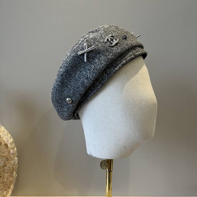 Chanel new beret, spring and summer style, head circumference 57cm DDD