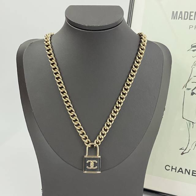 Chanel necklaces are hot sellers! New arrival! Chan 25 black and gold lambskin b