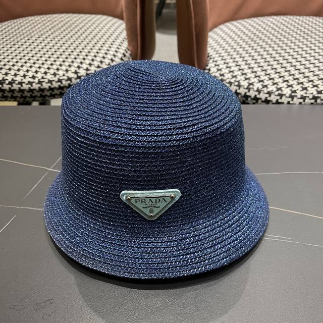 Prada 2025 Spring and Summer new sun hat, sun protection hat, DDD