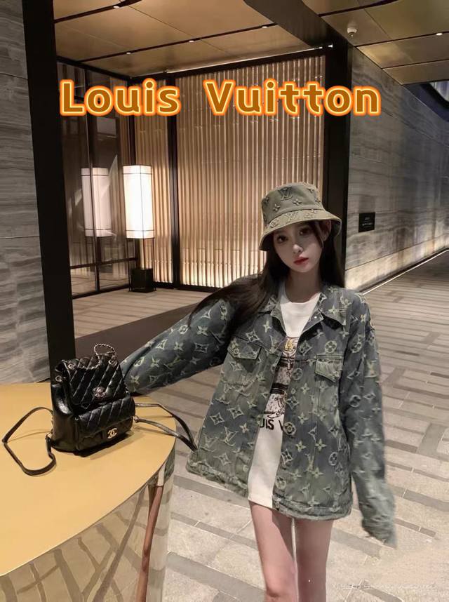 Lv Louis Vuitton new denim bucket hat, head circumference 57cm, unisex DDD