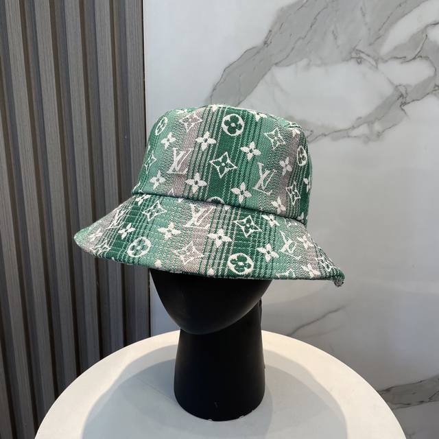 Lv Louis Vuitton 2025 counter new jacquard bucket hat is very trendy! Casual spo