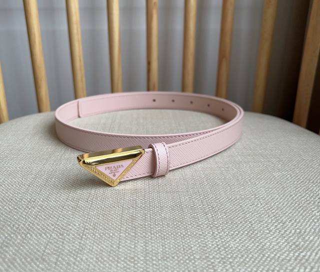 Prada's latest collection. This belt features a simple yet sophisticated design.