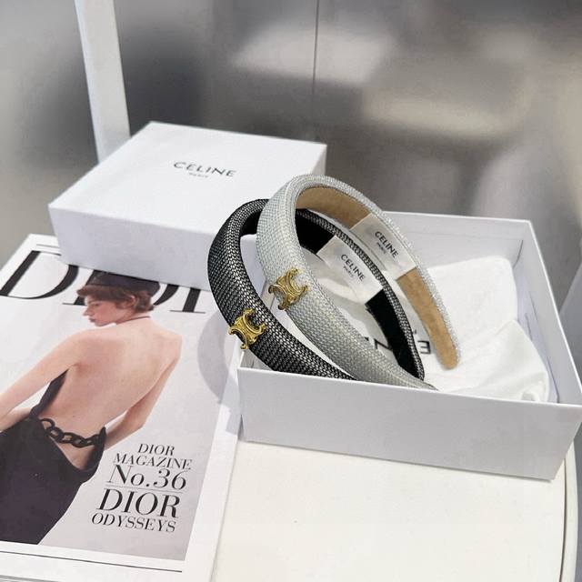 comes with a box Celine Arc de Triomphe new headband, fashionable and trendy, f