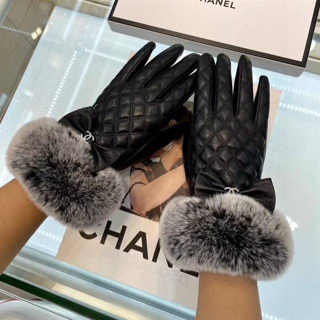 New exclusive debut Chanel Chanel women's new high-end sheepskin gloves goddess
