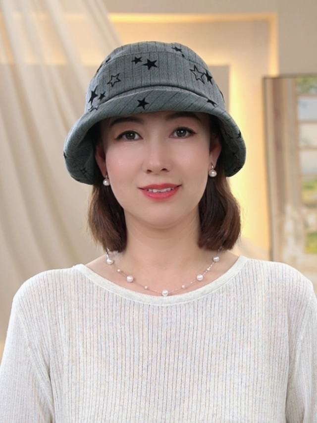 Prada, Prada new Korean style star striped black and white graffiti bucket hat s