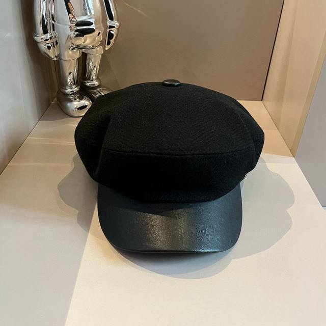 Hermes woolen new duckbill military cap, head circumference 57cm DDD