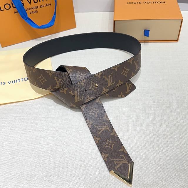 4.5cm Lv belt, double-sided top layer sheepskin, length: large, medium and small