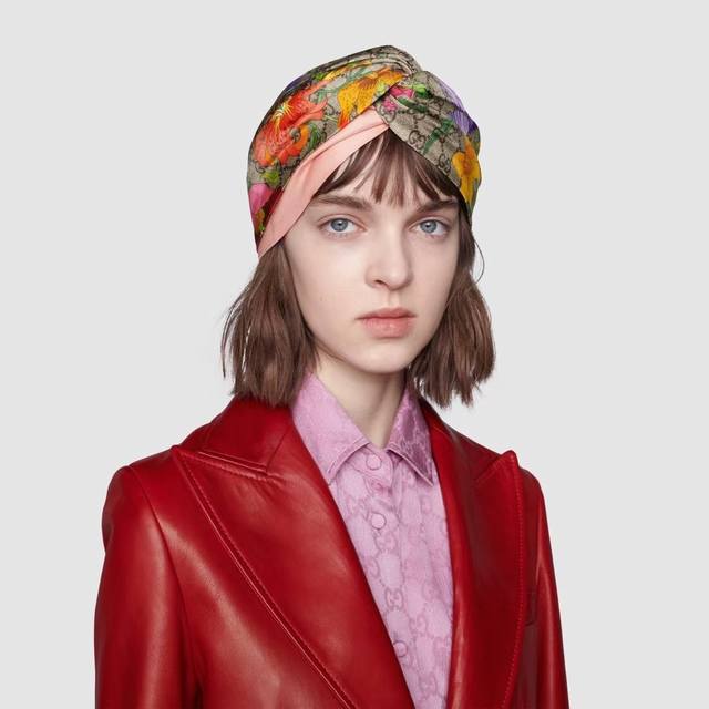 Special packaging Gucci color matching floral headband Counter model DDD