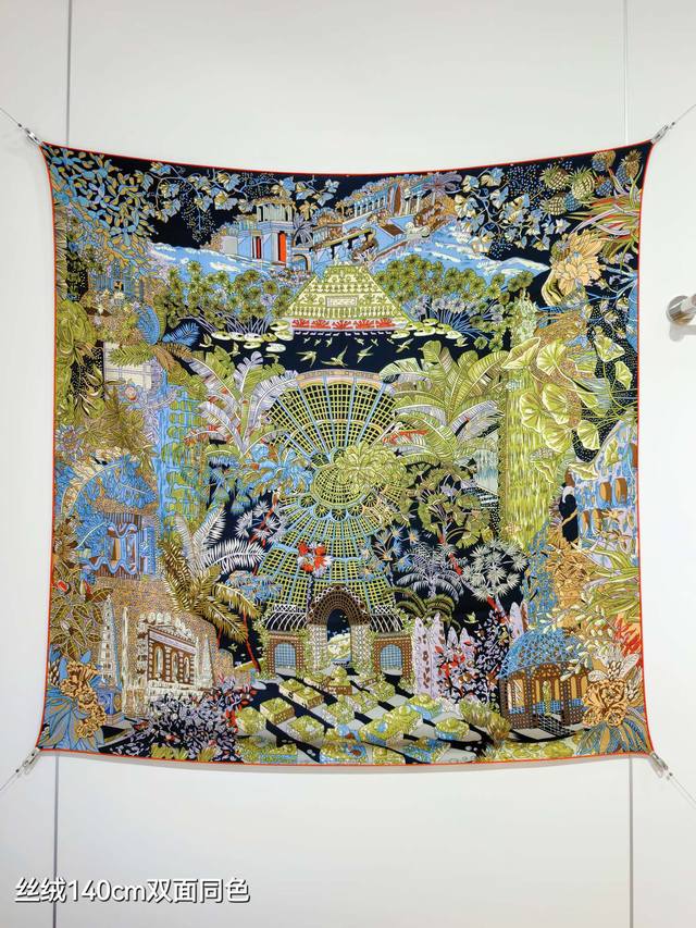 Rhms2547 Double-sided same color 140X140Cm 70% cashmere 30% silk Hermes DDD