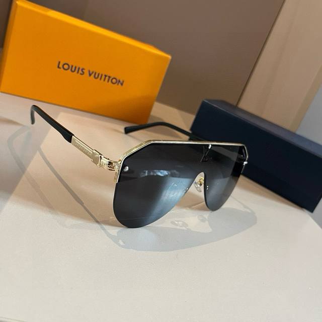 Louis Vuitton Lv men's sunglasses, sun visor polarized mirror, high-end European