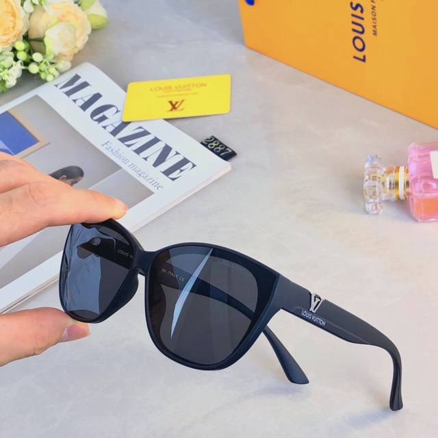 Louis Vuitto* new sunglasses for women, high-end, Instagram celebrity style, lar