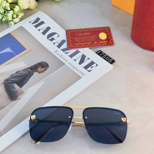 Cartie*2025 new Korean version Ins large frame sunglasses personality trend sung