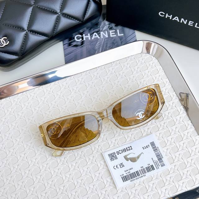 Y2K Sunglasses Classic Round Double C Chane* Mod: 9522 Size: 56-18-137 DDD