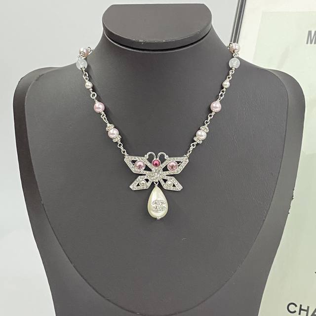 Chanel necklaces are hot sellers! New arrival! Chan 25 silver diamond butterfly