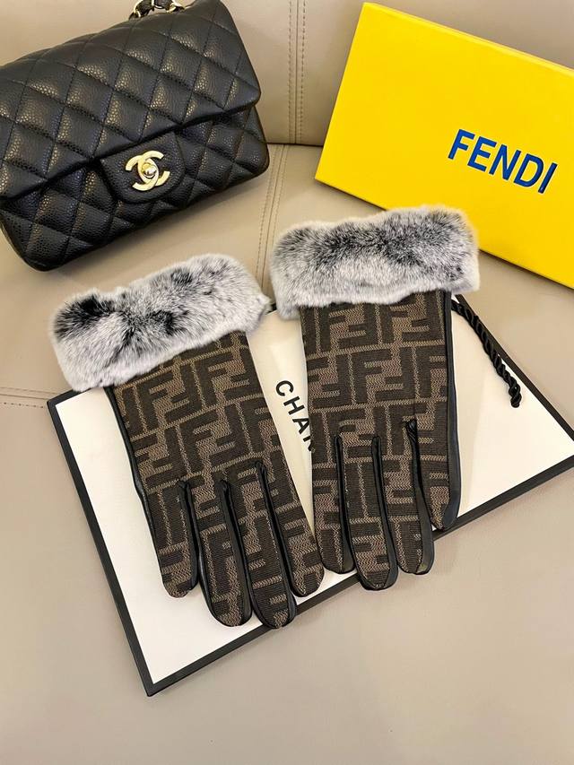 Fendi's new cloth and leather gloves can touch the screen. They look great with