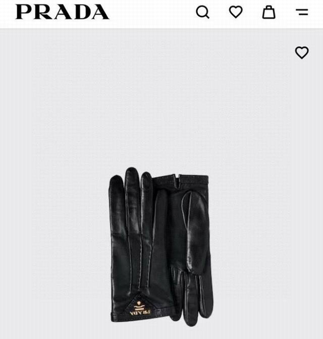 Prada men's new European top-grade original men's high-end gloves are made of 10