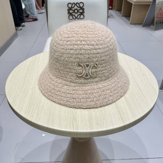 Celine Celine 2025 Autumn and Winter Knitted Fisherman Hat Women's Korean Style