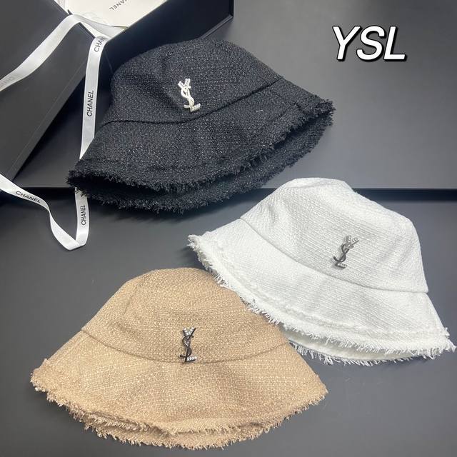 Special price with dust bag. YSL Saint Laurent's new 2025 tassel-trimmed bucket