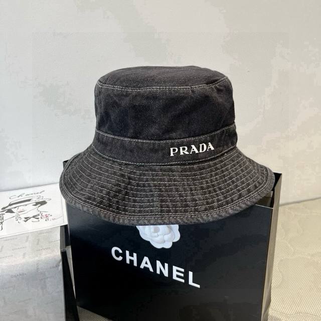 Prada's new sunshade bucket hat, anti-ultraviolet cloth hat, foldable head circu