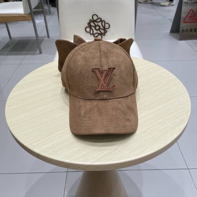 Louis Vuitton baseball cap Louisvuitton design bow baseball cap deer antler leat