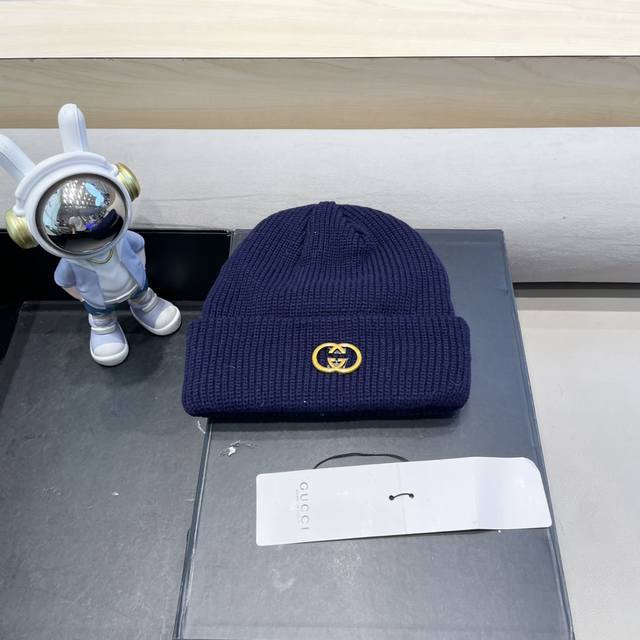 Gucci color American knitted beanie with large head circumference wool hat for w