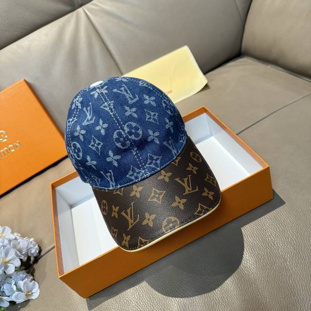 comes with a box bag, Lv Louis Vuitton new original baseball cap, monogram stit