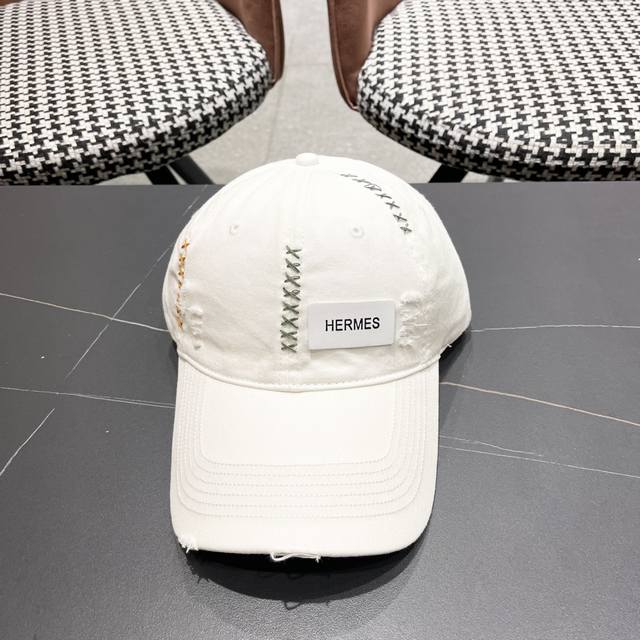 Hermes 2025 new baseball cap, new peaked cap, unisex, head circumference 57cm D