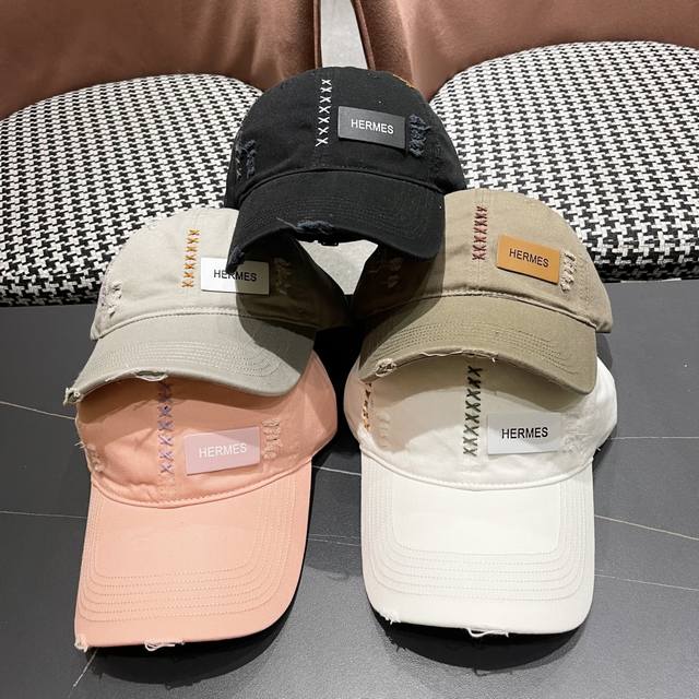 Hermes 2025 new baseball cap, new peaked cap, unisex, head circumference 57cm D