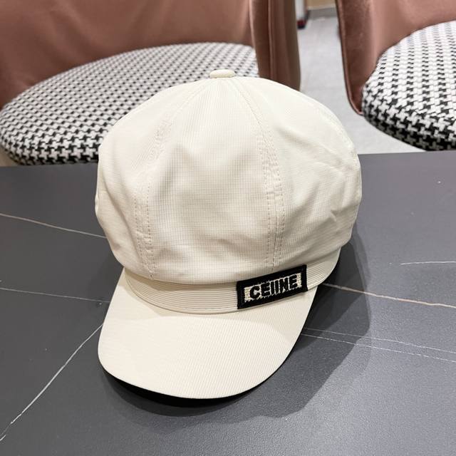 Celine temperament peaked cap octagonal hat female beret summer thin British st