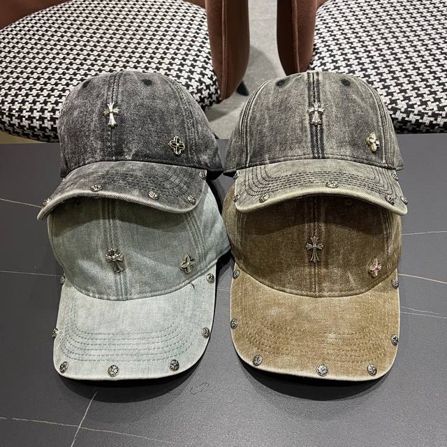 Chrome Hearts Spring denim baseball cap, personalized and fashionable style cla