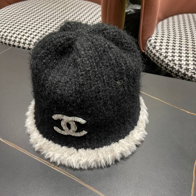 Chanel Chanel 2025 winter knitted wool bucket hat women's autumn and winter warm