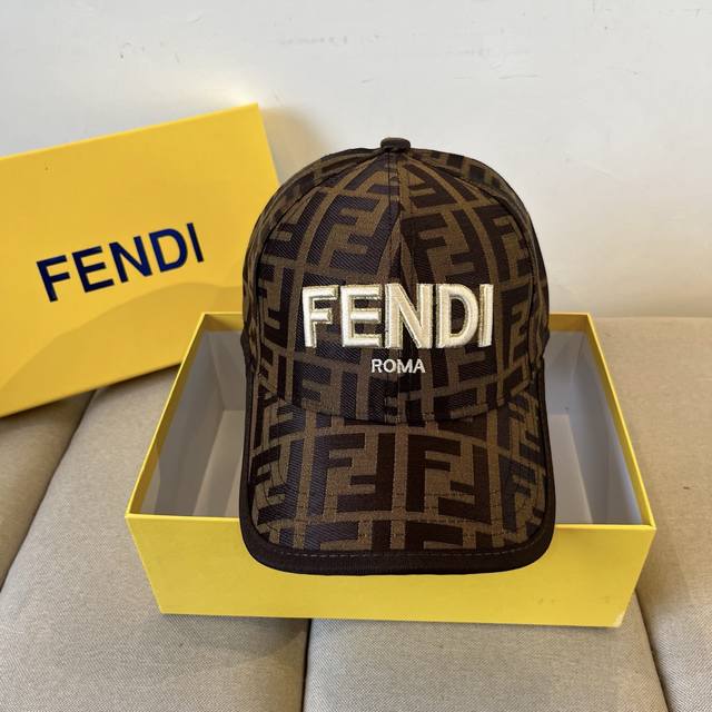 Fendi Fendi monogram series baseball cap classic Ff mid-century single product,