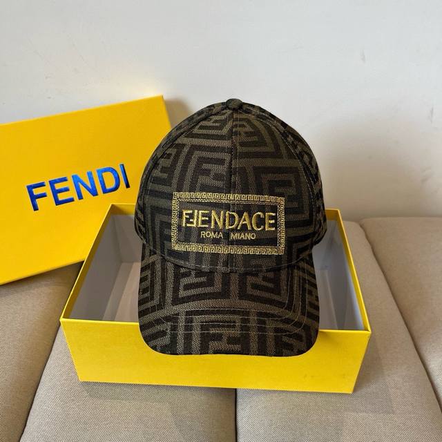 Fendi Fendi monogram series baseball cap classic Ff mid-century single product,