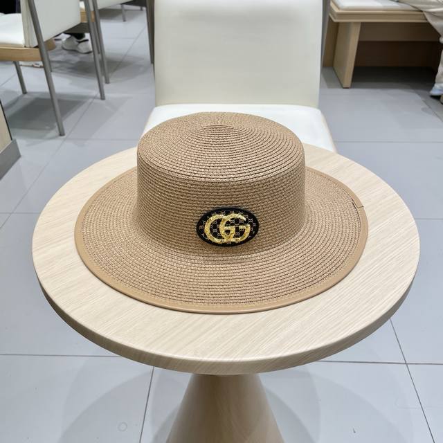Gucci 2025 new straw hat, celebrity style sun hat, travel and street must-have D
