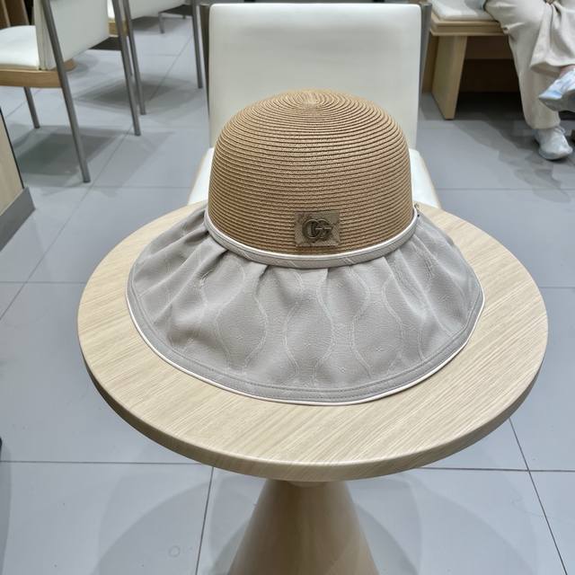 Gucci summer sun protection sun hat all-match large brim hollow travel fashion s
