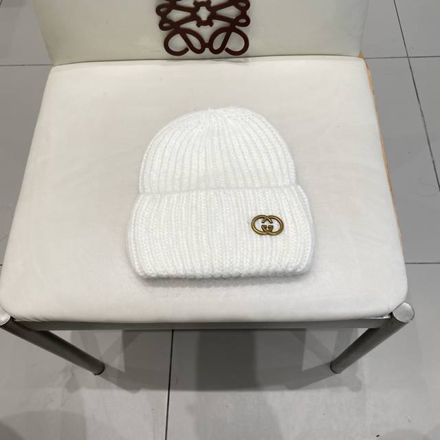 Gucci rabbit fur wool hat women's autumn and winter Korean large head circumfere