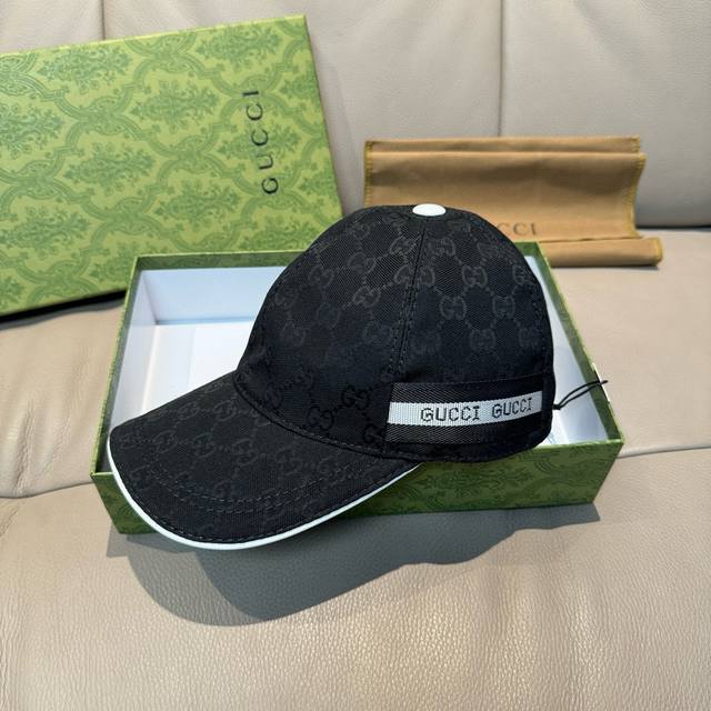 comes with a box bag, Gucci spring/summer new original baseball cap, logo ribbo