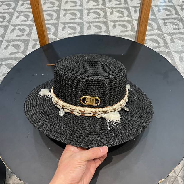 Balenciaga hollow flat hat, sun hat, head circumference 57cm DDD