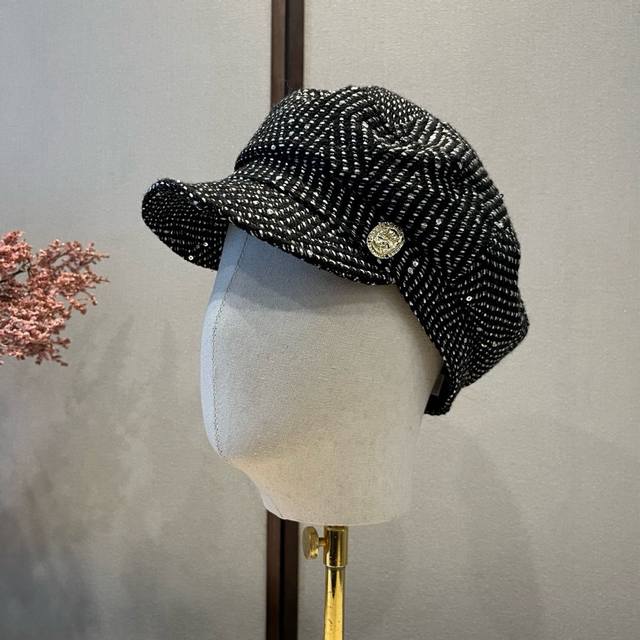 Chanel new duckbill military cap, high-end custom made, head circumference 57cm