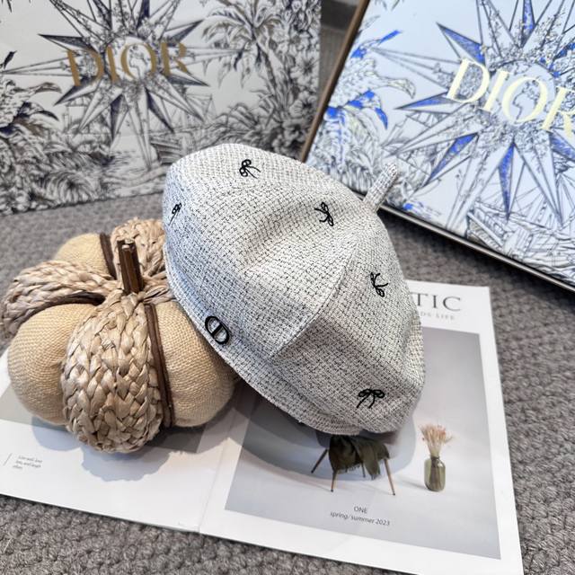 Dior Beret Hat Women's Spring and Autumn Internet Celebrity Japanese Retro All-m