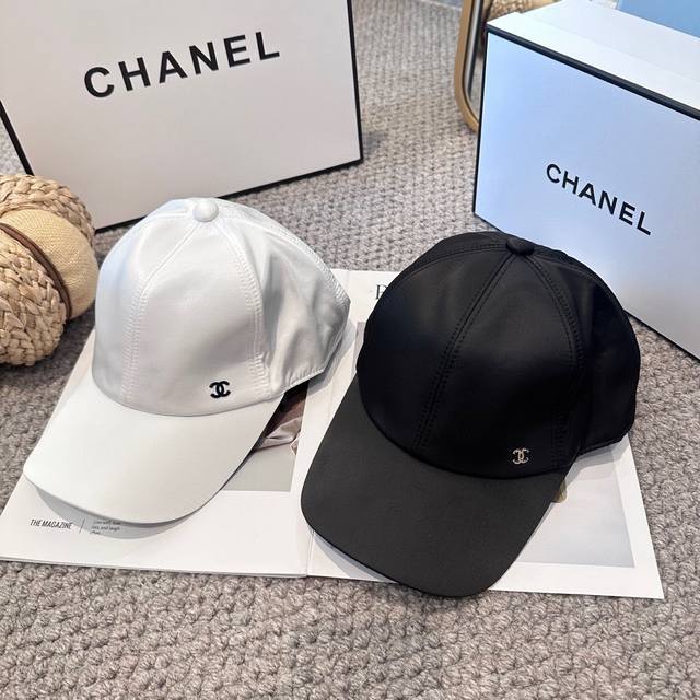 Chanel's new pearl tail button simple embroidered logo baseball cap, new arrival