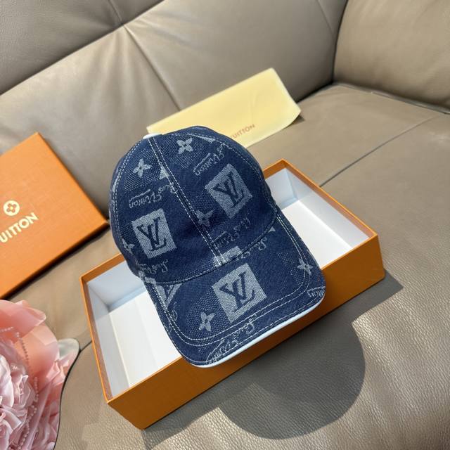 comes with a box bag, Lv Louis Vuitton new original baseball cap, Lv denim jacq